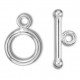 Metal Toggle clasp 12x9mm Silver